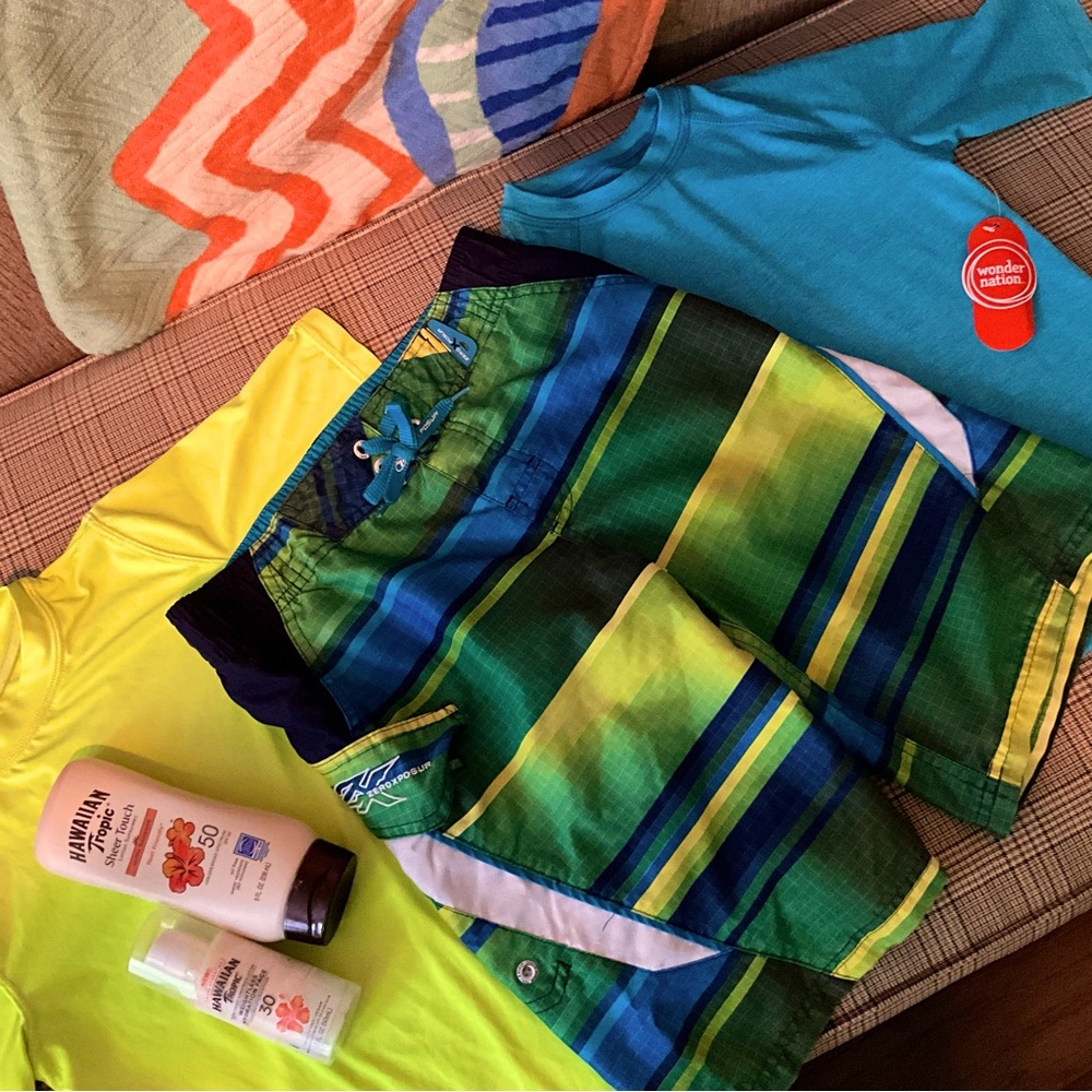 SET Boys Swim Trunks & Rash Guards Swimsuit RashGuard